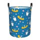 thumbnail image 1 of Balery Cartoon Goose Cesta de ropa redonda con asas, impermeable, independiente, para ropa, juguetes, dormitorio y familia-Small, 1 of 6
