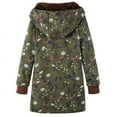 thumbnail image 3 of Aqestyerly Vestes pour Femmes Veste à Capuche à Manches Longues en Peluche Imprimée à Simple Boutonnage, Coton, 3 of 7