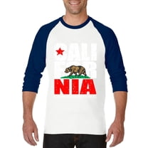 MmF - Mens Raglan Sleeve Baseball T-Shirts, up to Size 3XL - California Cali