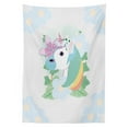 thumbnail image 3 of Ambesonne Emoji Tablecloth Rectangular Table Cover, Floral Unicorn Pastel Tones, 60"x90", Soft Blue Green and Rose, 3 of 4