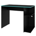 thumbnail image 4 of Madesa Gaming Computer Desk 39 Inch with 2 Shelves and Headphone Hanger Wooden Sturdy Home Office Table for Kids and Adults - Black/Blue, 4 of 5