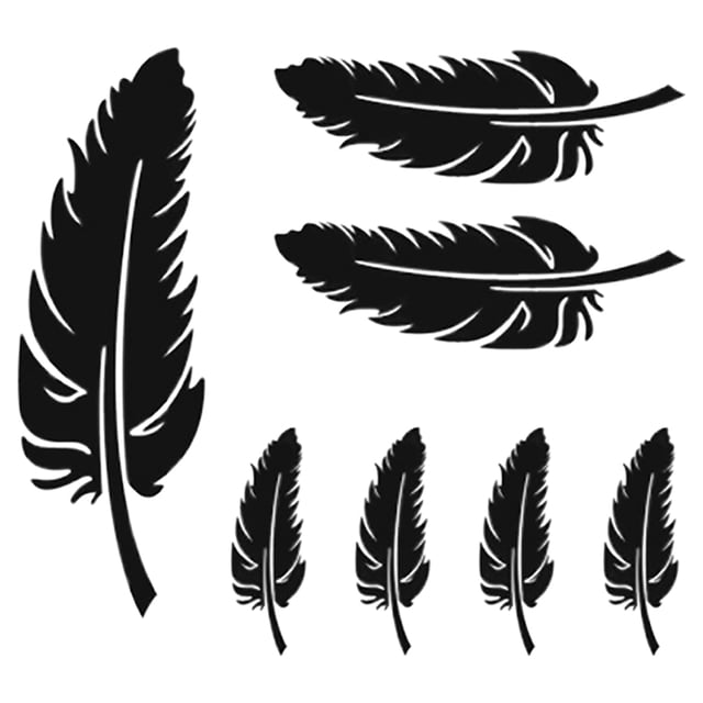 7pcs Car Stickers Feather Creative Bumper Decals for Electric Bike Motorcycle Funny Car Decals Auto Car Stickers Car Body Bumper Stickers Car Stickers