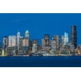 thumbnail image 2 of Tilley, Rob 18x13 Black Ornate Wood Framed with Double Matting Museum Art Print Titled - Washington State-Seattle Skyline at Twilight, 2 of 4