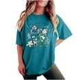 thumbnail image 2 of Drses Cute Spring Tshirt Oversized Floral Graphic Tees Vintage Wildflower Shirt Womens Boho Hiking T Shirt Summer Plant Tops, 2 of 5