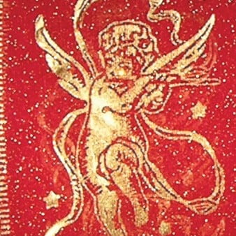 The Ribbon People Red and Gold Angel Wire Edged Craft Ribbon 2.5" x 20 Yards