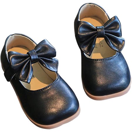 

QWZNDZGR Toddler Little Girl Shoes Mary Jane Flat for Girl Party School Shoes