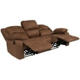 thumbnail image 4 of Flash Furniture Harmony Series Chocolate Brown Microfiber Sofa with Two Built-In Recliners, 4 of 7