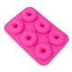 thumbnail image 1 of Bandeja para hornear donas de silicona de 6 cavidades Molde para donas antiadherente Bandeja para hornear segura para pastel Galleta Bagels Muffins 6 colores Vhermosa JQFLD253-51, 1 of 7
