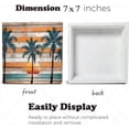 thumbnail image 3 of Beach Palm Sunset Coastal Decor, Summer Beach Decorations for Home, Beach Decor, Beach Theme House Coastal Decor Wood Box Sign Block for Bedroom Shelf Tabletop Decor, 3 of 6