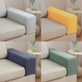 thumbnail image 1 of Checkered Elastic Sofa Armrest Thickened Anti Dirty Home Fabric Protectors Simple Solid Color Armrest Sleeves, 1 of 8