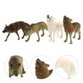 thumbnail image 3 of 4pcs Plastic Wolf Models Realistic Wild Animal Figurines Educational Toys, 3 of 9
