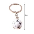 thumbnail image 5 of Tnobhg Dice Keychain 20 Sides Number Curved Stainless Polished Chain Geometric Car Key Holder Handbag DIY Pendant Key Organizer, 5 of 8