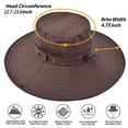 thumbnail image 3 of Sun Hats for Men, Wide Brim Fishing Sun Hat, Waterproof UPF 50+ UV Protection Caps with Drawstring Two Wearing Styles, Summer for Fishing Hiking Safari Outdoor, Navy Blue, 3 of 7