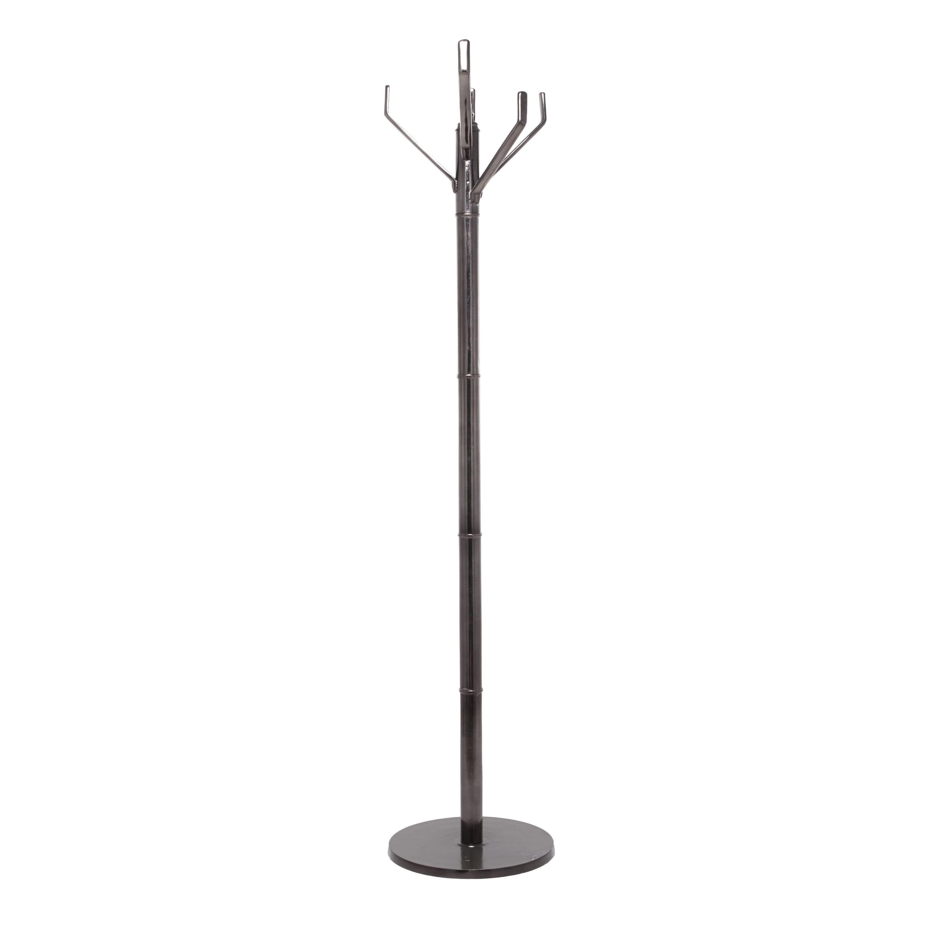 DecMode 15" x 68" Black Aluminum Coat Rack, 1-Piece