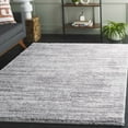 thumbnail image 2 of SAFAVIEH Jasmine Sashka Solid Polyester Shag Area Rug, Ivory/Grey, 5'3" x 7'6", 2 of 7