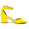 thumbnail image 6 of BURUDANI Women's Fashion Dress Low Heel Sandals Party Wedding Pumps Shoes YELLOW/PU Size 9.5, 6 of 7