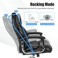 thumbnail image 4 of Gymax Chaise de Bureau Haute Dossier 500 Lb Grande Taille Réglable en Cuir Chaise de Travail, 4 of 10