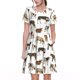 thumbnail image 1 of Fotbe Cow Vestido Largo de Moda para Mujer, Vestido Tipo Camiseta con Manga Corta y Estilo Casual a Rayas y Bloques de Color, 1 of 6