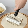 thumbnail image 3 of Pizza Dough Roller Stainless Steel, Pizza Pin Puncher Dough Hole Maker with Plastic Handle, Docking Tool, 3 of 4