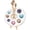 White, variant on Draw Palette Brooch Vintage Rhinestone Pins Rainbow Crystal Lapel Pins Unisex Casual Pin Party Clothes Dress Accessory