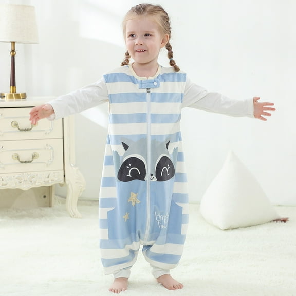 Gubotare Baby Bodysuit Girl Wearable Boys Baby Girls Toddler Jumpsuit Cartoon Blanket Girls Romper&Jumpsuit,Sky Blue 1-3 Years