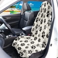 thumbnail image 3 of XYZCANDO Dog Paw Print Terry Cloth Car Seat Covers Anti-Slip, for Van Truck Seat Automotive Suitable for Trucks Cars, 3 of 9