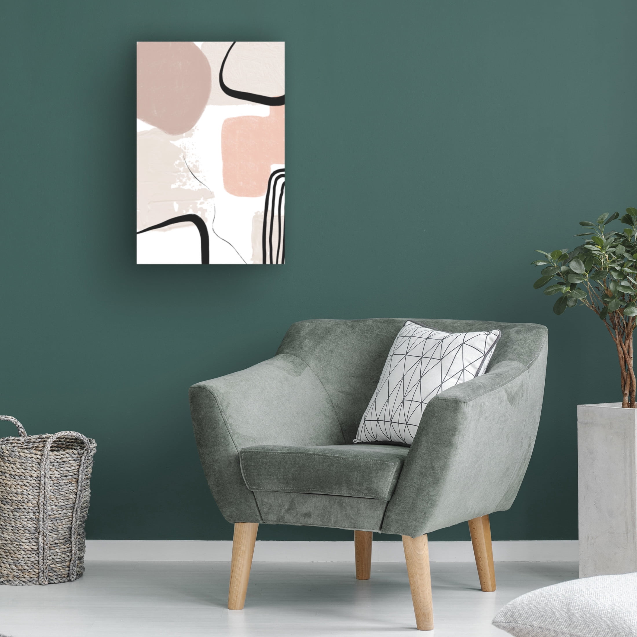Trademark Fine Art Sally Ann Moss Smooth Shape 2 Canvas Wall Art