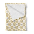 thumbnail image 2 of Lemons Soft Flannel Fleece Blanket, Thin Slices of Citrus Fruits and Leaves Arranged as If on a Hidden Grid, Cozy Plush for Indoor and Outdoor Use, 70" x 90", Mustard Grey and White, by Ambesonne, 2 of 5
