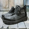 thumbnail image 2 of WEAIXIMIUNG Mens Boots Winter European and New Men's Short Boots Autumn and Winter Large Side Zipper Ankle Boots, 2 of 5