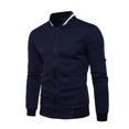 thumbnail image 4 of Wyzesi Compression Shorts Suit Men Men Color Blocked Baseball Jacket Dark Gray Sweatpants Casual and Loose Business Trend Two Piece Set Shorts Suit Men Padding Shorts Suit Men No Front Seam, 4 of 4