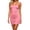 Pink, variant on Women Full Slips Dress Adjustable Spaghetti Strap Under Mini Dress Bodycon Club Cami Dress