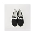 thumbnail image 4 of Ferndule Womens Loafers Flats Low Heel Slip On Canvas Lace Up Footwear Closed Toe Comfortbale Slides Walking Shoes Black Size 9.5 Black 9, 4 of 6