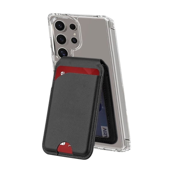 SaharaCase Venture Wallet Case for Galaxy S25 Ultra Shock Absorbing Clear/Scorpion Black (CP00774)