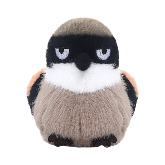 Long-tailed Shrike Bird Plush Toy Realistic Avian Figure Soft Hand-held Stuffed Animal with High-Quality PP Cotton Filling for Home Decoration Holiday Present Collectible Ornament for Friends
