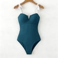thumbnail image 7 of Mifsaly One Piece Swimsuit Women Bow Tie Shoulder High Cut Bathing Suits Sweetheart Neckline Tummy Control Flattering Monokini Summer Beach Vacation Swimwear 2026 M, 7 of 7