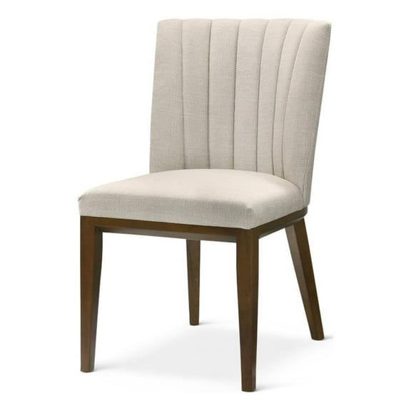 Colymore 19.5" Fabric Dining Chair in Beige (Set of 2)
