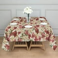 thumbnail image 3 of Multicolor Christmas Floral Pattern Square Tablecloth,Waterproof Square Table Cover,Wipeable Spillproof Washable Table Cover for Home Kitchen Party Decor 42"X42"(107x107cm), 3 of 6