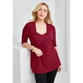 thumbnail image 4 of Jessica London Women's Plus Size Stretch Knit Pleated Tunic, 4 of 4