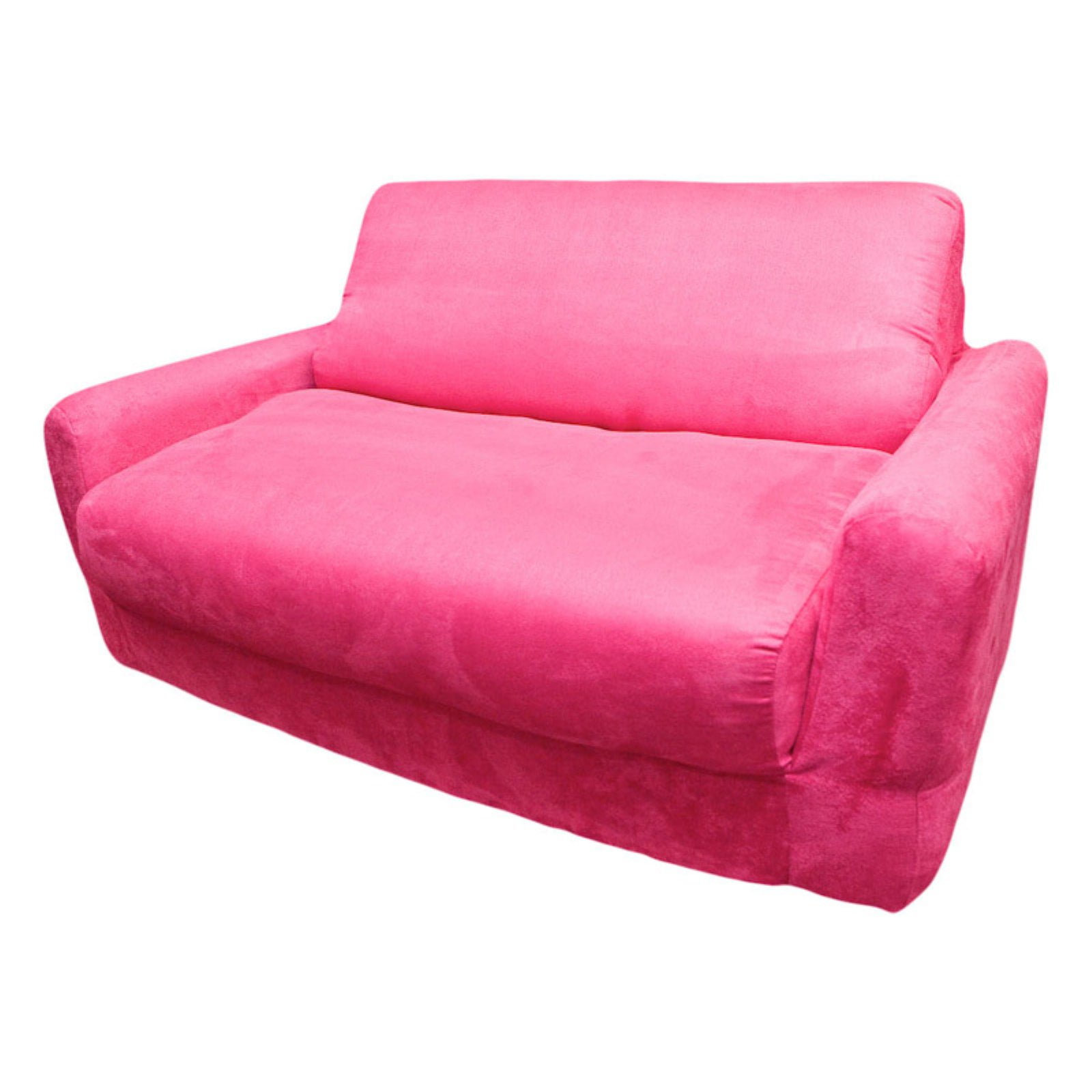 Fun Furnishings Fuchsia Sofa Sleeper with Pillows