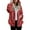 Red, variant on Women's Fashionable Casual Zippered Hooded Sweatshirt Jacket with Christmas Print and Drawstring, Furry Plush for Winter,Navy,M