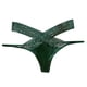 thumbnail image 5 of Gibobby Calzoncillos de encaje para mujer Mujeres encaje tentación ropa interior sexy lencería bragas tanga cintura bragas de mujer(Verde,G), 5 of 5