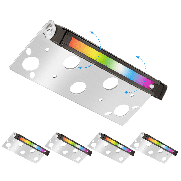 7 Inch 5W LED Hardscape Lighting,200LM RGB Color Changing Outdoor Step Lights,IP65 Waterproof 12V-24V Low Voltage Landscape Lights For Patio Walls Stairs,90CRI ×Pack with Connectors