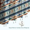 thumbnail image 6 of Blue and Orange Geometric Boho Pattern Shower Curtain 36"x72" ,Bathroom Decorative Shower Curtains Set with 12 Hooks,Modern Waterproof Washable Shower Curtain, 6 of 6