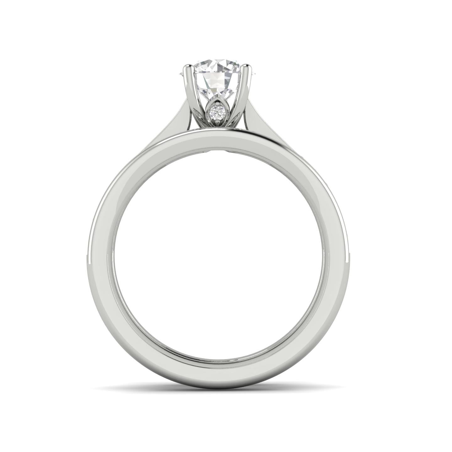 5/8 Carat TW Diamond Bridal Set in 10k White Gold (G-H Color, I1-I2 Clarity, Engagement ring and Wedding Band)