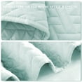 thumbnail image 3 of Exclusivo Mezcla 2-Piece Twin Size Quilt Set, Basket Quilted Bedspread/Coverlet/Bed Cover(68"x 88", Light Aqua), 3 of 7