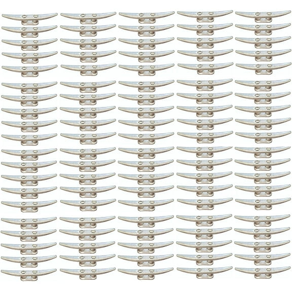 MarineNow Galvanized Iron Dock Cleat Choose Size 4", 6", 8", 10", 12", 14" and Quantity (12", 100-Pack)