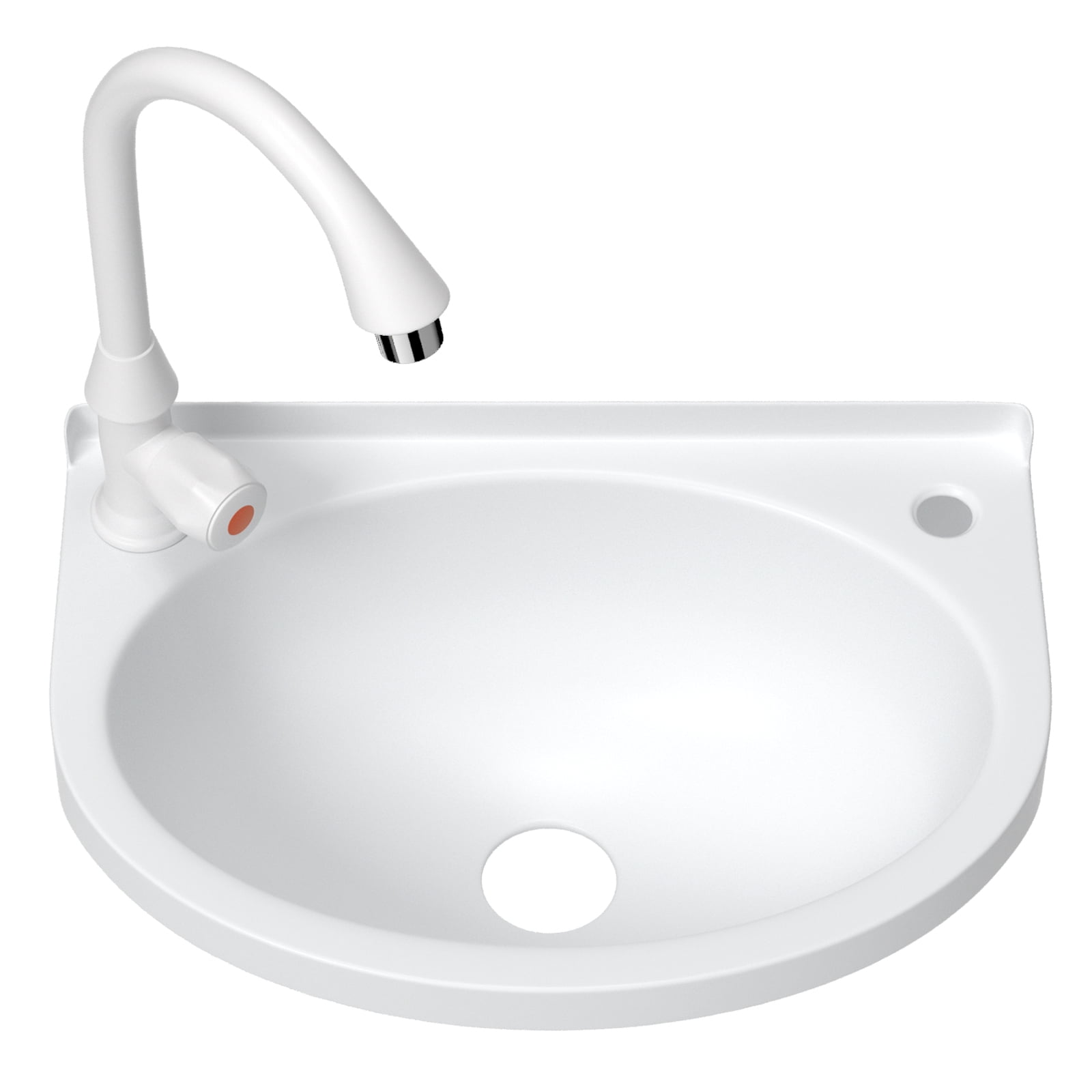 2-in-1 Outdoor Garden Water Fountain and Faucet No-Punch Bathroom Wash Basin