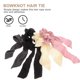 thumbnail image 4 of EeaseMX 4 piezas de tela para el cabello banda para el cabello Bowknot para la cola de caballo, accesorios para el cabello con cinta para mujeres (Negro, Beige, Gris, Rosa Claro, 1 pieza cada una), 4 of 7