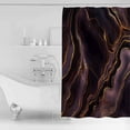 thumbnail image 2 of Abstract Marble Texture Shower Curtain, 72" x 72", Purple Gold Modern Art Waterproof Bathroom Curtain Washable Shower Curtain Set with 12 Hooks, 2 of 6