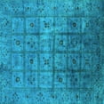 thumbnail image 1 of Ahgly Company Indoor Square Oriental Light Blue Industrial Area Rugs, 5' Square, 1 of 4